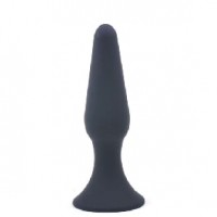 Anal Plug Silicone Black Medium